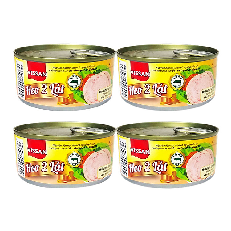 Combo 4 hộp Heo 2 Lát Vissan (150g)