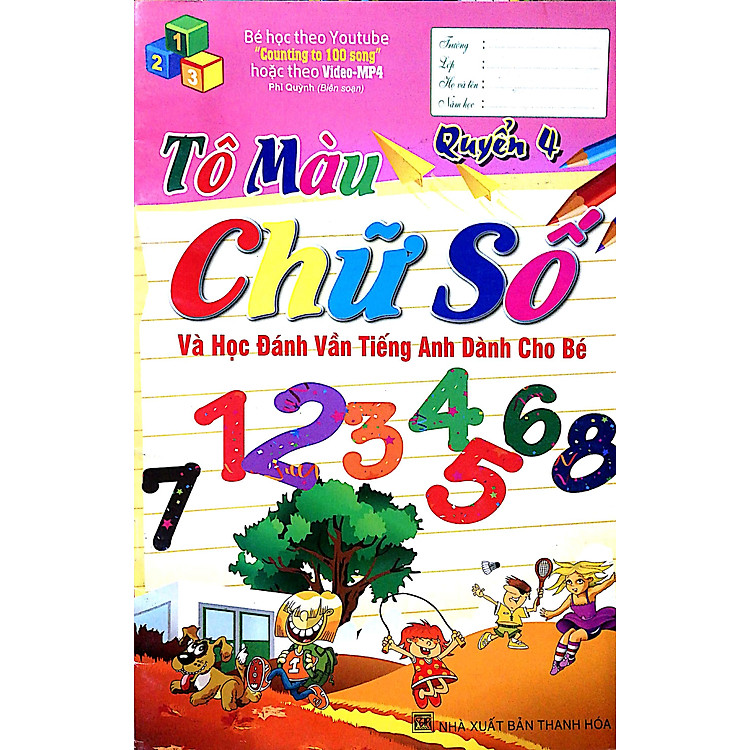 Tô Màu Chữ Số Và Học Đánh Vần Tiếng Anh Dành Cho Bé (Quyển 4) - Ảnh 2