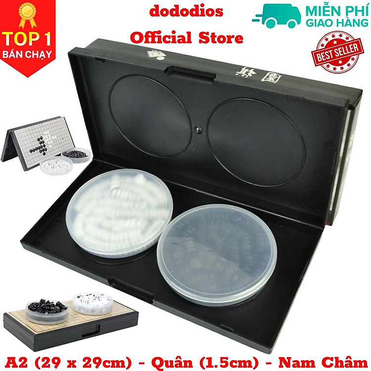 Mua Cờ vây nam châm 15 dòng 100 đen trắng Chính hãng Ưu đãi - Hình ảnh 2