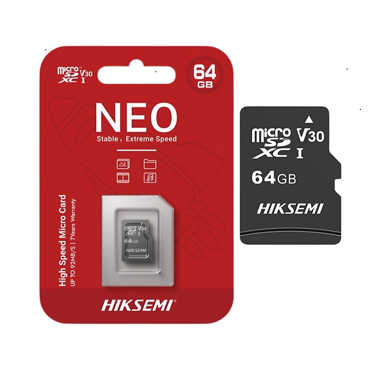 Thẻ Nhớ MicroSD NEO Home Hikvision Hiksemi 32GB/64GB/128GB 92MB/s - Bảo Hành 7 Năm - Hàng Chính hãng