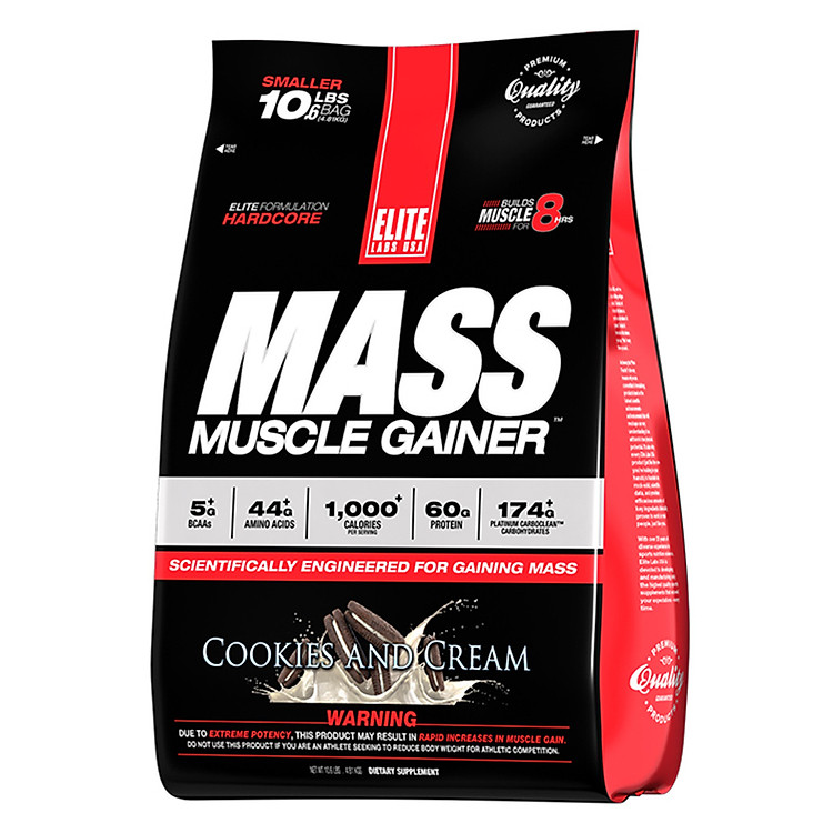 Sữa Uống Tăng Cơ Tăng Cân Vị Bánh Quy EL104 Elite Labs Mass Muscle Gainer Cookies EL104 (9kg)