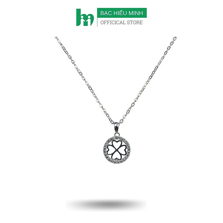 Dây Chuyền Vòng Cổ Bạc 925 Cỏ 4 Lá May Mắn Tinh Tế Sáng Đẹp DMD458