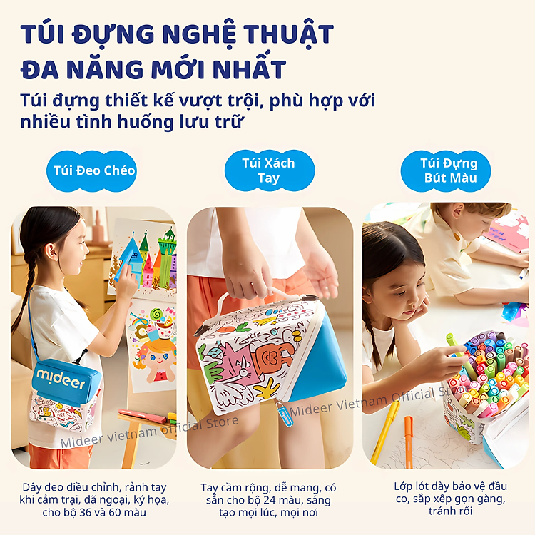 Bút màu Acrylic Mideer - Bộ 6 Chính hãng Giá tốt - Hình ảnh 4