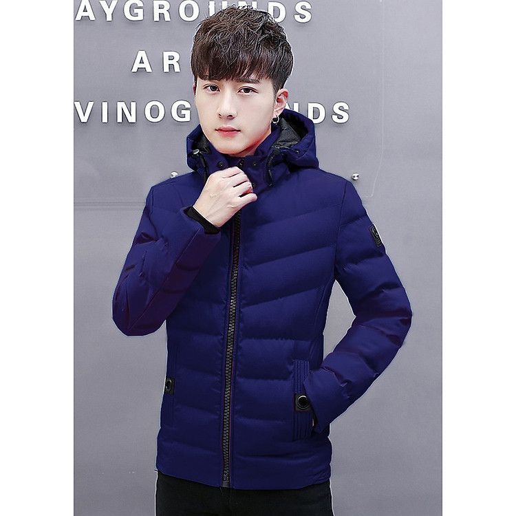 Áo khoác phao nam nón tháo rời cao cấp PIous