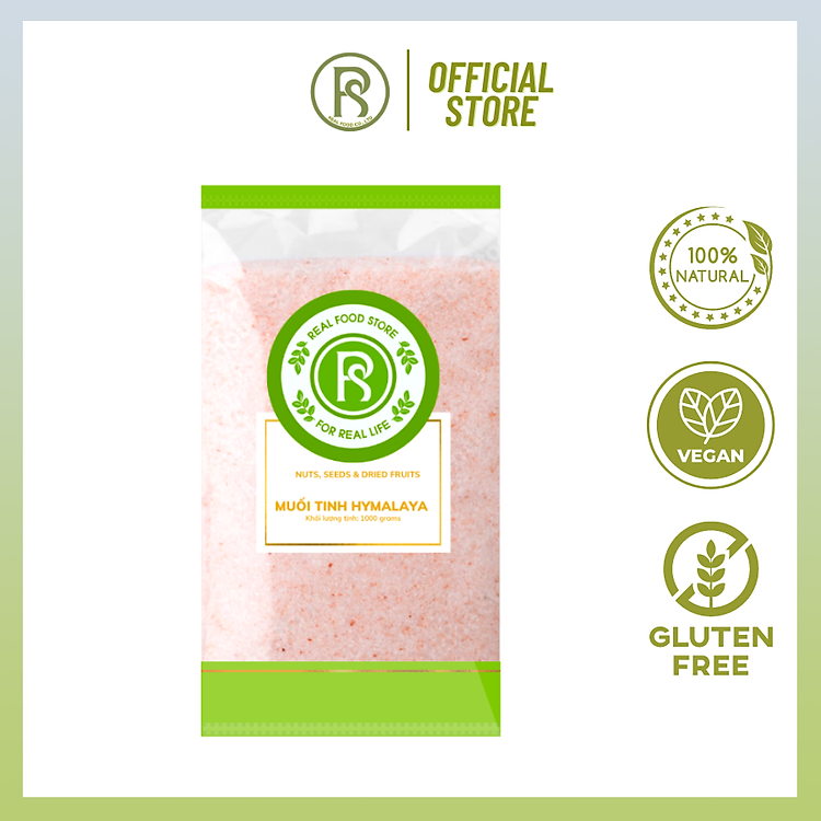 1kg Muối hồng Hymalaya Real Food (pink salt)