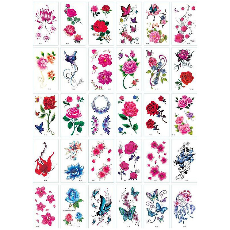 Combo 30 tờ hình xăm dán tatoo thời trang nhiều mẫu