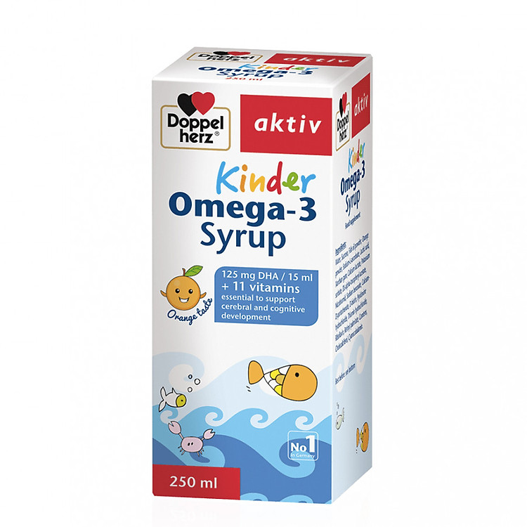 Siro bổ sung Omega 3 DHA cho bé Doppelherz Kinder Omega 3 Syrup