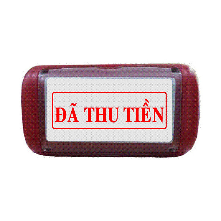 Con dấu liền mực Đã Thu Tiền (Mực đỏ)