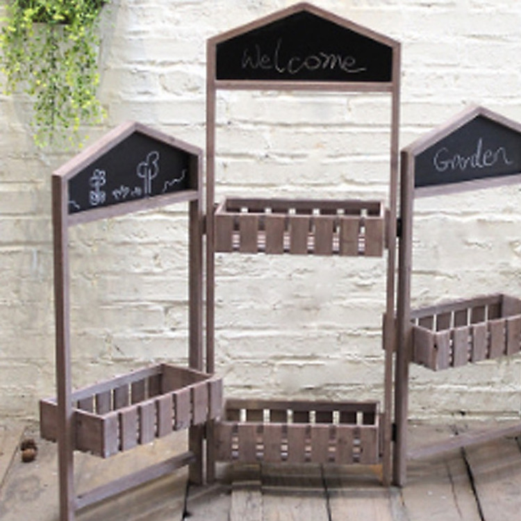 Giá kệ để chậu hoa cây cảnh bằng gỗ trang trí trong nhà