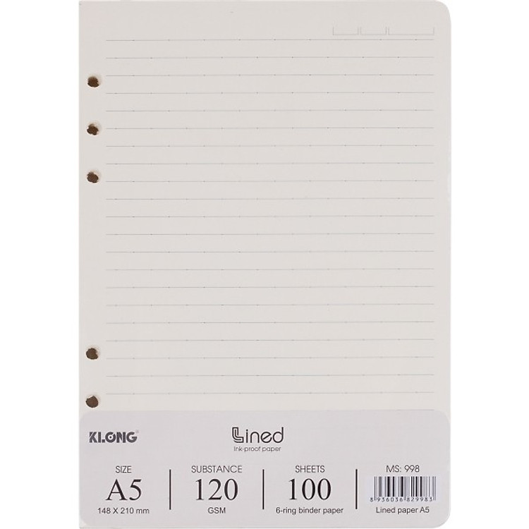 Ruột kẻ ngang file binder A5