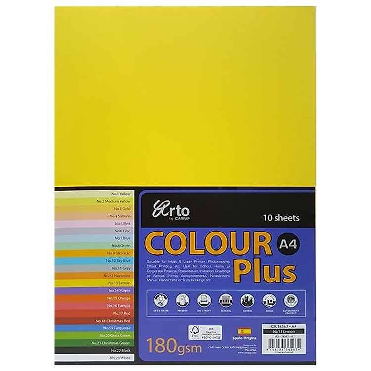 Tập Giấy Màu CAMPAP CR36563 (10 tờ, A4)