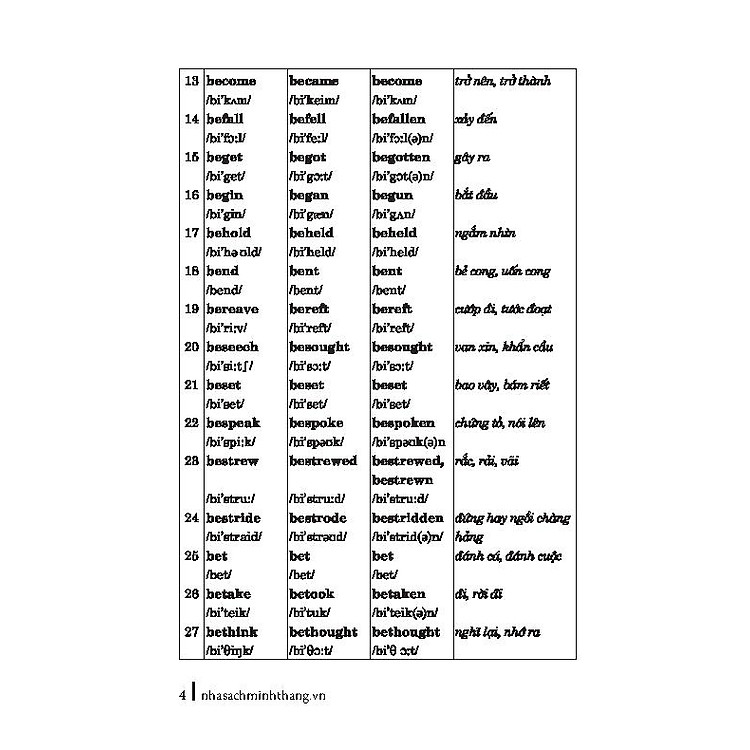 360 Động Từ Bất Quy Tắc Và Cách Dùng Các Thì Tiếng Anh (Tái Bản 2023) - Ảnh 8