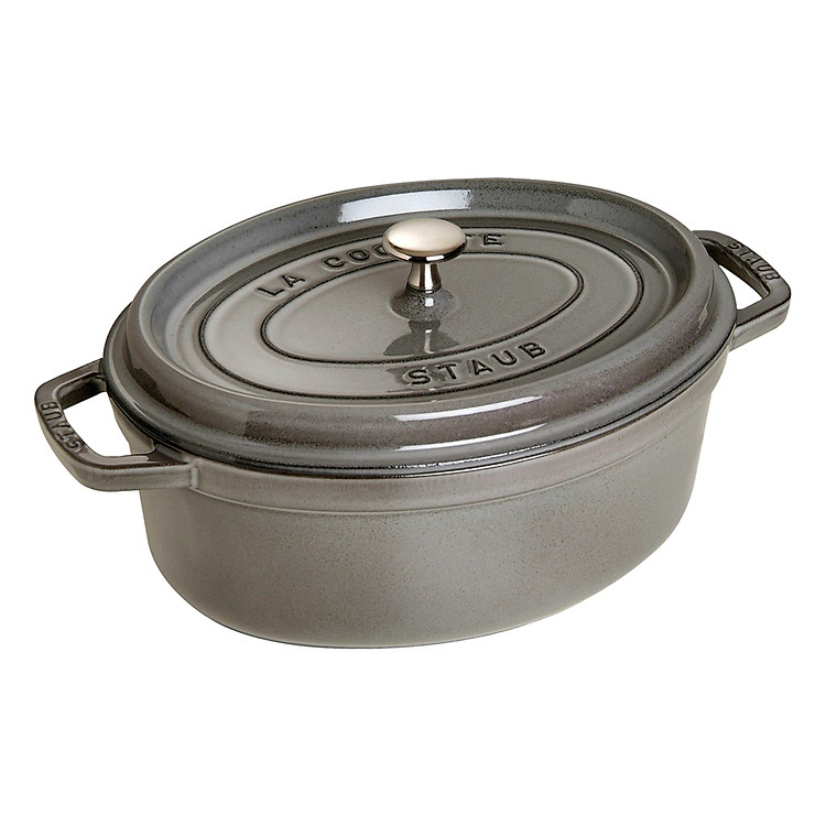 Nồi Oval Staub 27cm – Màu Xám