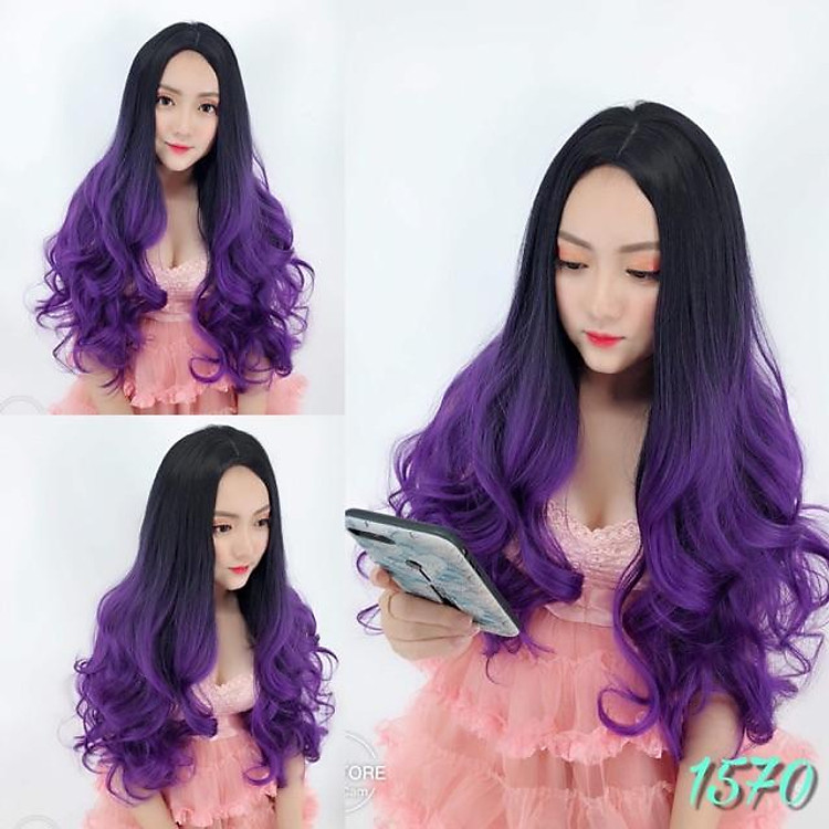 Tóc 2 mái omber cao cấp- tăng lưới chùm tóc- hình thật