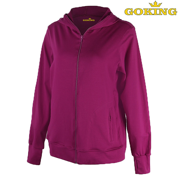 Áo khoác nữ thoát nhiệt Nhật Bản GOKING, 6 túi to tiện dụng. Áo chống nắng nhẹ, vải thun 100% cotton thoáng mát, thấm hút mồ hôi