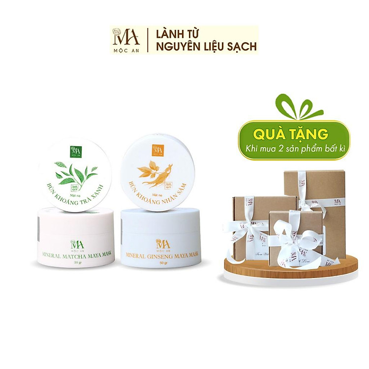 Mặt Nạ Bùn Khoáng Mineral Ginseng Maya Mask Mộc An Giúp Giảm Mụn, Dưỡng Da Tươi Trẻ 50g