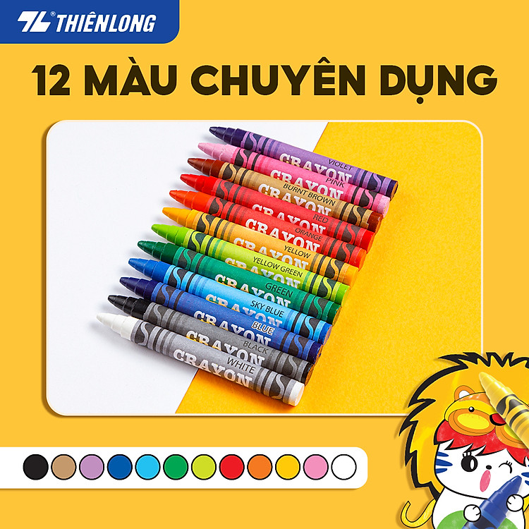 Bút Sáp Màu Thiên Long Colokit CR-C016 (12 màu) - Ảnh 2