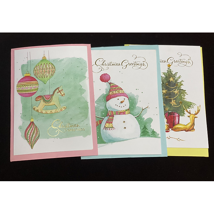 Thiệp Noel trang trí 3D size NA02 (3 chiếc)