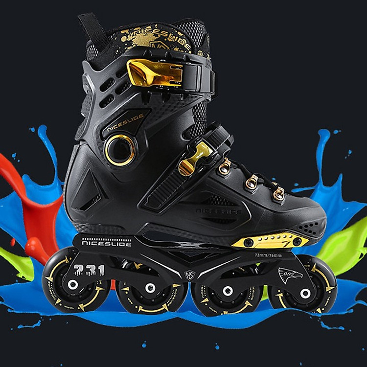 GIÀY PATIN - GIÀY TRƯỢT PATIN NGƯỜI LỚN - NICESLIDE - ĐEN VÀNG