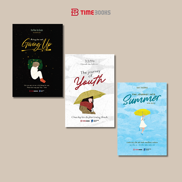 Combo Sách song ngữ A Hug For Not Giving Up + The Journey Of Youth + The Journey Into Summer + The Journal To Grow Up