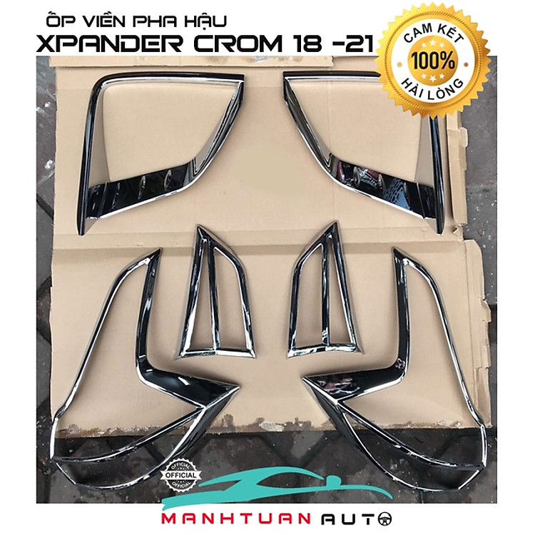 Ốp Viền Đèn Pha, Hậu Xe Mitsubishi Xpander 2018 - 2021 mạ crom cao cấp
