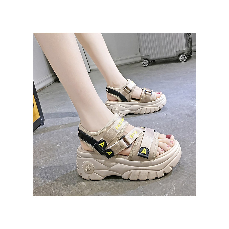 Sandal nữ độn đế quai chéo siêu hot