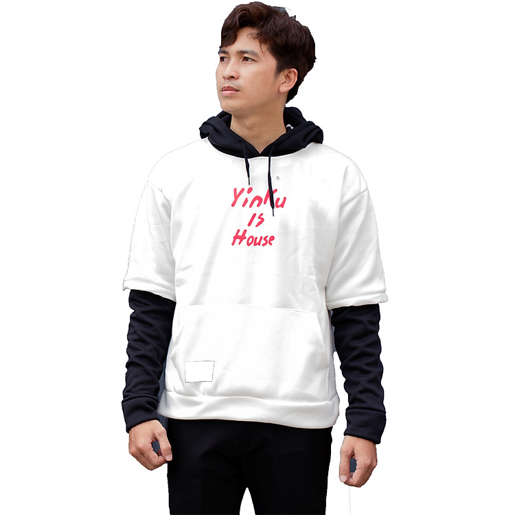 Áo khoác nam hoodie phối tay phong cách trẻ cá tính
