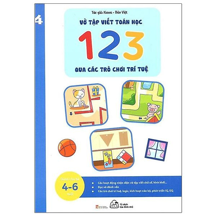 Vở Tập Viết Toán Học 123 Qua Các Trò Chơi Trí Tuệ – Tập 4