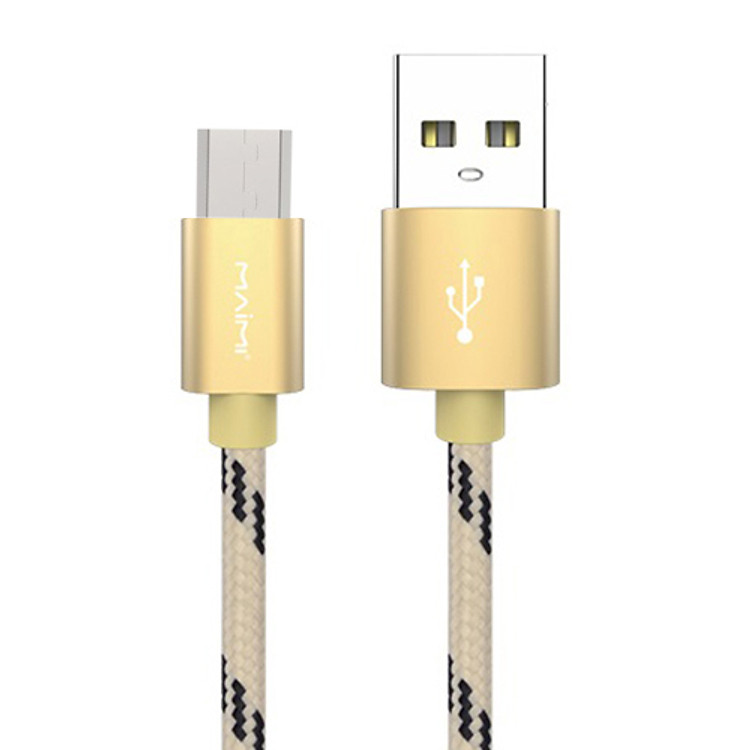 Dây Sạc Micro Maimi Kinh Cong X24 (2m) - Gray - Hàng Chính Hãng