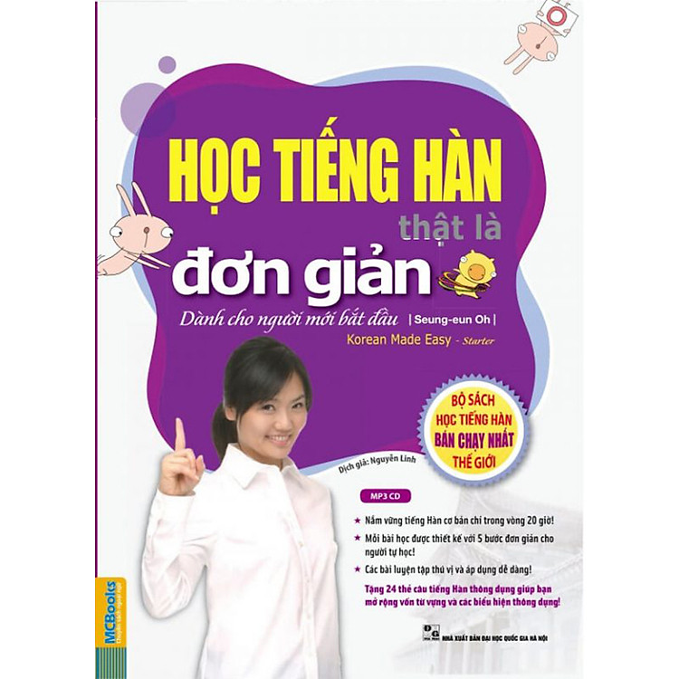 Sách Học tiếng hàn thật là đơn giản dành cho người mới bắt đầu-Sách Tự Học-Kèm App học online