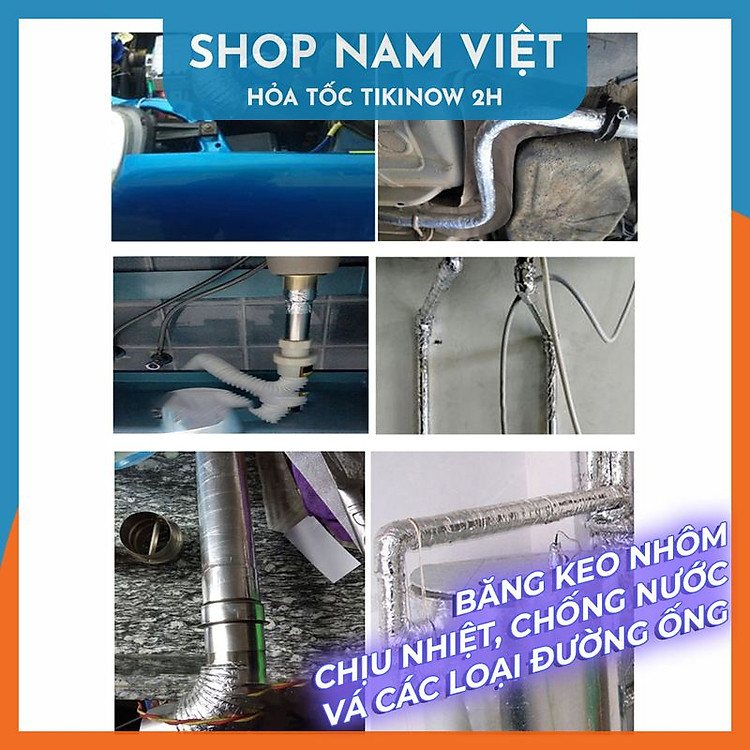 Băng Keo Giấy Bạc Nhôm Chịu Nhiệt (48mm x 3 mét) - Ảnh 3