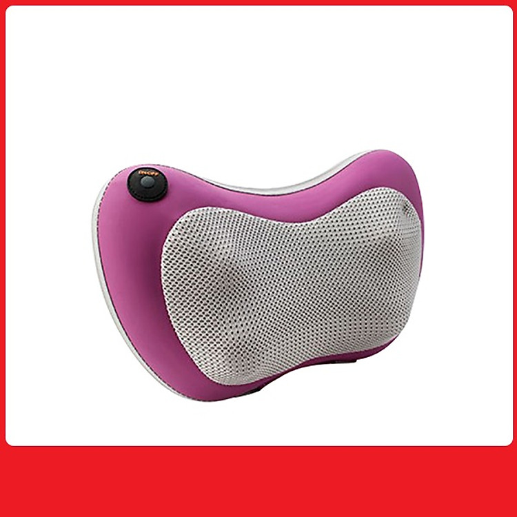 Gối massage thư giãn cổ 6 bi màu hồng