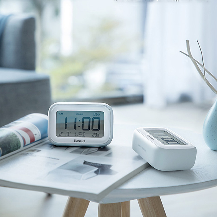 Đồng hồ để bàn thông minh ( báo thức, nhiệt độ môi trường ) Subai Baseus - Hàng chính hãng