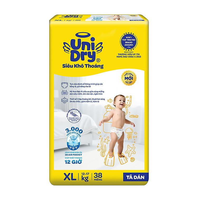 Mua Tã dán em bé Unidry G6X XL Chính hãng Ưu đãi - Hình ảnh 2