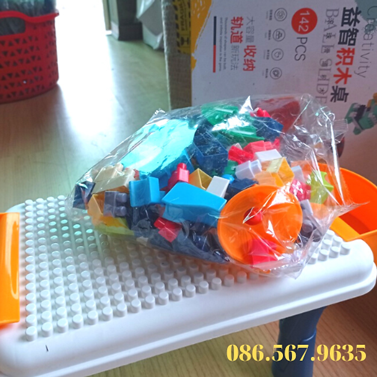 Bàn xây dựng trẻ em đa năng Hoa Anh Đào Chính hãng Giá tốt - Hình ảnh 5