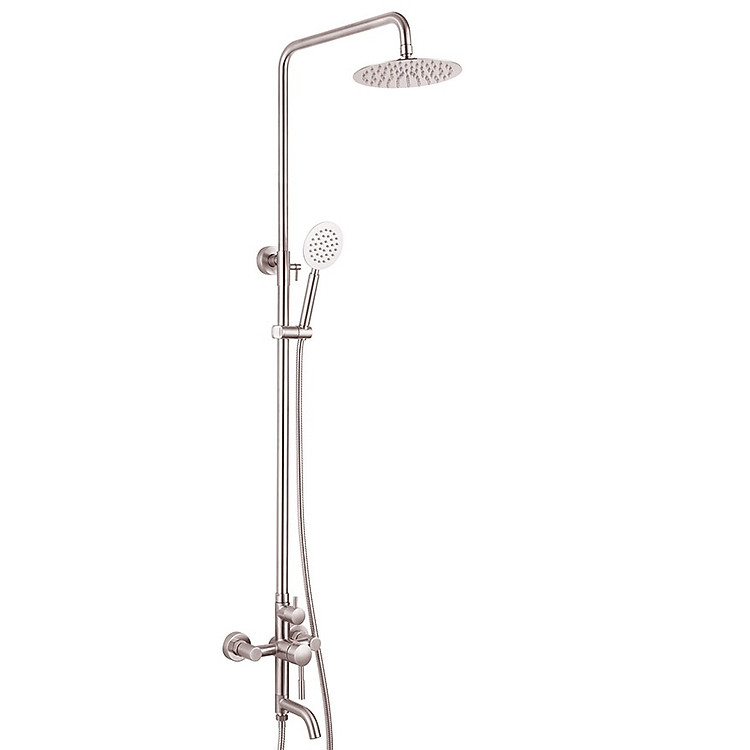 Bộ sen cây tắm đứng nóng lạnh Inox SUS 304 Eurolife EL-S909 (Trắng vàng)