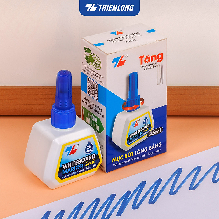 Mực bút lông bảng Thiên Long WBI-01 - Màu Xanh - Ảnh 7