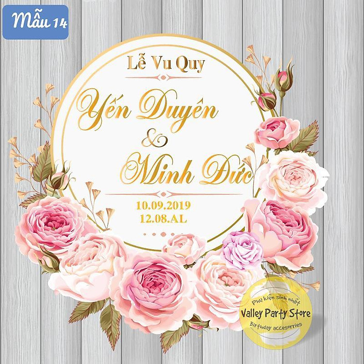 Bảng form, bảng tên đám cưới, lễ vu quy, Đính hôn treo backdrop, cổng hoa