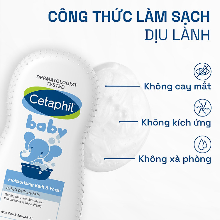 Dầu gội dịu lành Cetaphil cho bé 200ml Chính hãng Giá rẻ - Hình ảnh 3