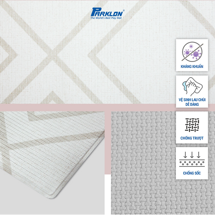 Thảm Em Bé Cao Cấp Parklon Hoa Văn 210x140cm Chính hãng Giá tốt - Hình ảnh 3