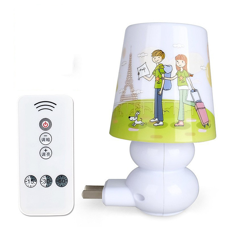 Đèn Led Ngủ Có Điều Khiển Từ Xa Hình Vẽ Đẹp Mắt -Tặng Kèm Set 3 Khẩu Trang Cao Cấp (Màu, Hình Ngẫu Nhiên) SCC GROUP