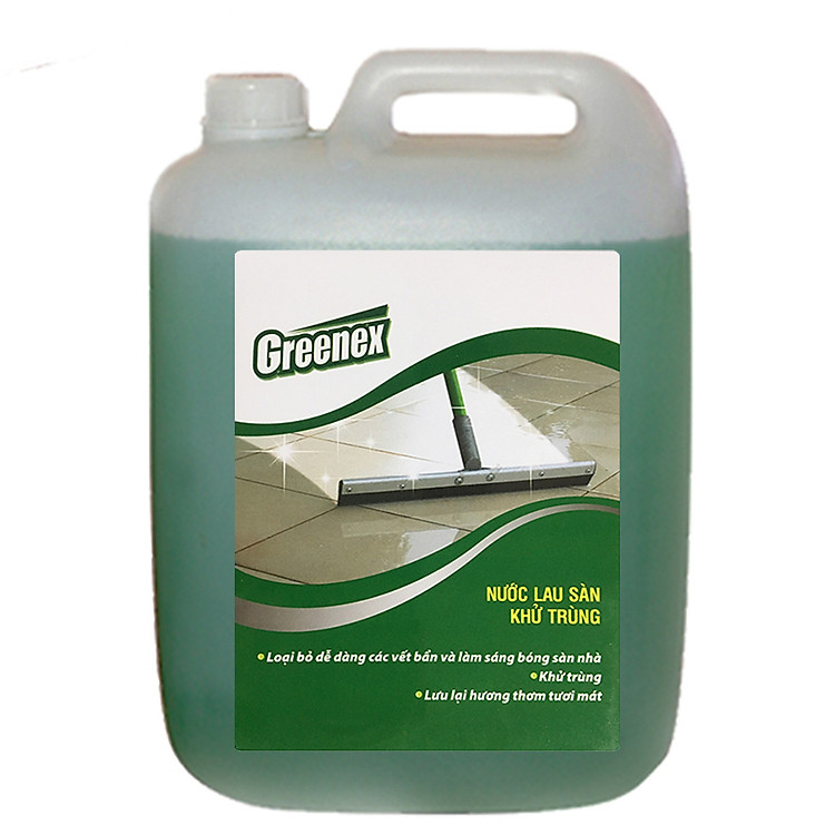 Nước Lau Sàn Diệt Khuẩn Greenex Hương Tươi Mát can 18L