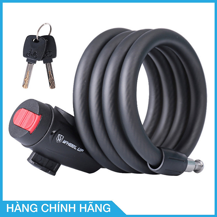 Khóa Dây Xe đạp, xe máy Wheel Up chất liệu hợp kim thép chống cắt, lõi khoá chống trộm, chống mở, đa dụng có thể dùng để khoá cửa, khoá cổng - Hàng chính hãng