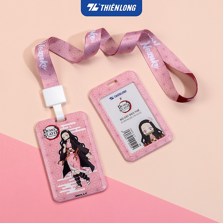 Dây Thẻ Đeo Bảng Tên Nhân Viên Sinh Viên Demon Slayer – Hồng