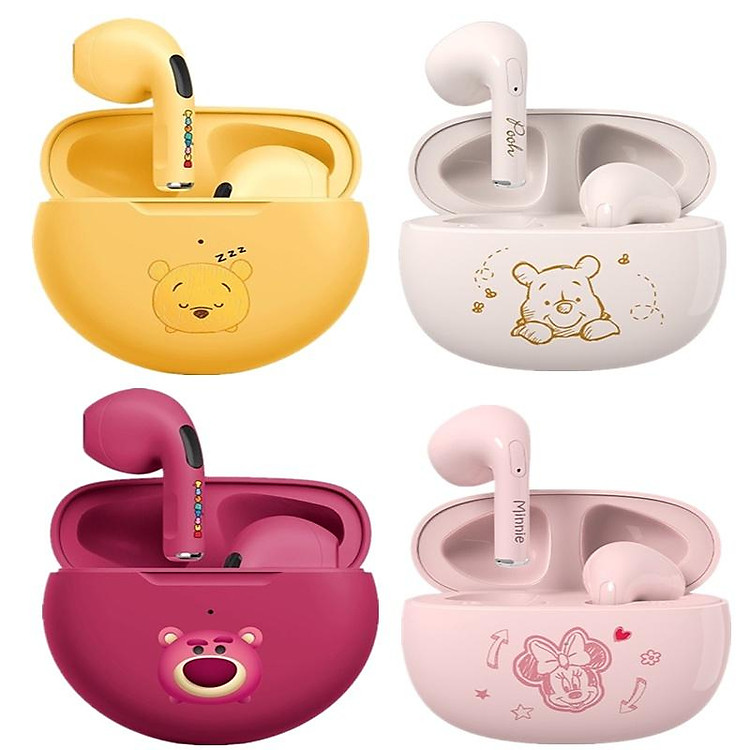 Tai Nghe Bluetooth Không Dây Chống ồn Blutooth Chơi Chơi Game Tai Nghe Pro Disney Mickey Mouse Gấu Dâu TWS