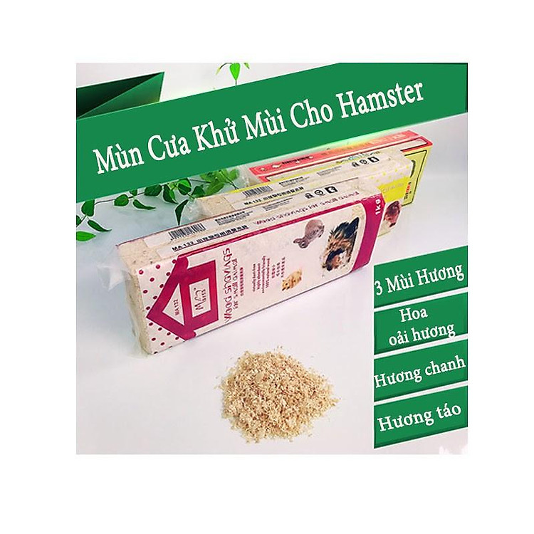 Mùn cưa lót chuồng cho hamser,bọ ú,thỏ nén thơm táo ,chanh, hoa oải hương
