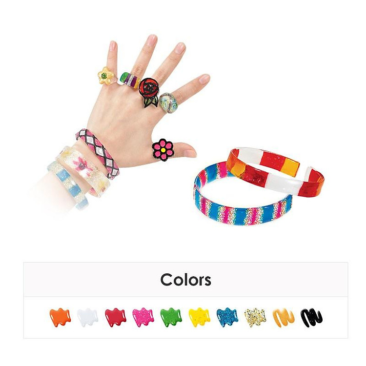 Bộ bút vẽ trang sức AMOS Glass Deco Ice Jewelry Kit GD10P10IJ - Ảnh 2