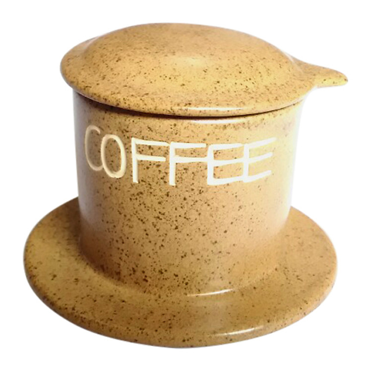 Quà Tặng Phin Cà Phê Gốm Sứ Bát Tràng P07N – Màu Nâu