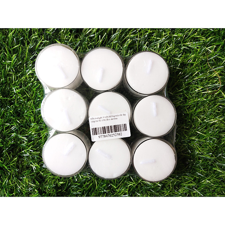 Nến tealight 9 viên không mùi rất dày cháy từ 9h-10h | Bio Aroma