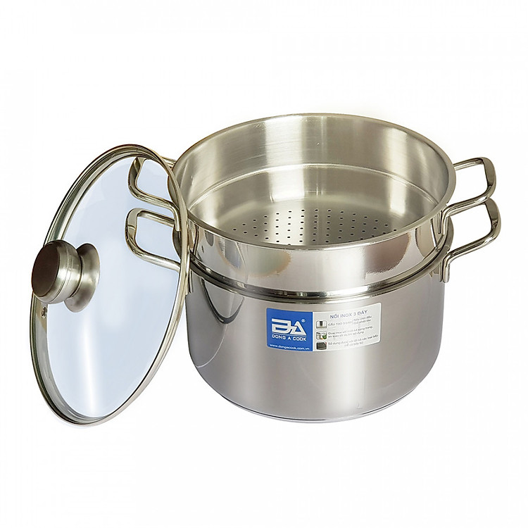 Xửng hấp inox 3 đáy Đông Á dùng được trên bếp từ